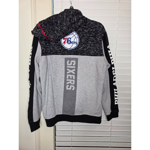 Youth Philadelphia 76ers NBA Hoodie M Black/Gray Athletics Sports - Picture 2 of 6